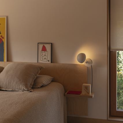 FARO 56101 - Pöytävalaisin pidikkeellä 2in1 BELA 1xE27/15W/230V valkoinen