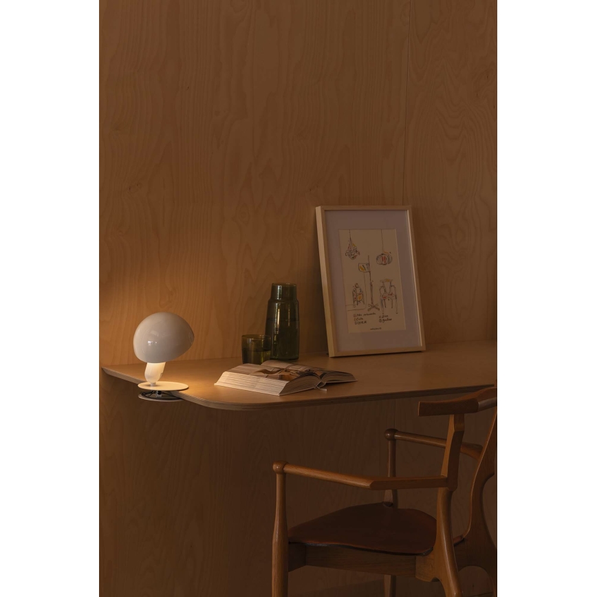 FARO 56101 - Pöytävalaisin pidikkeellä 2in1 BELA 1xE27/15W/230V valkoinen