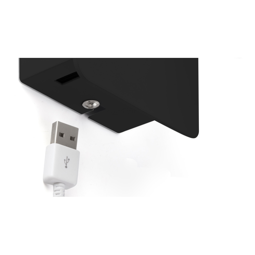 FARO 62116 - LED-seinäkohdevalo SUAU LED/3W/230V USB musta