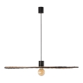 FARO 68590-70 - Kattokruunu johdossa COSTAS 1xE27/15W/230V d. 100 cm musta/rottinki