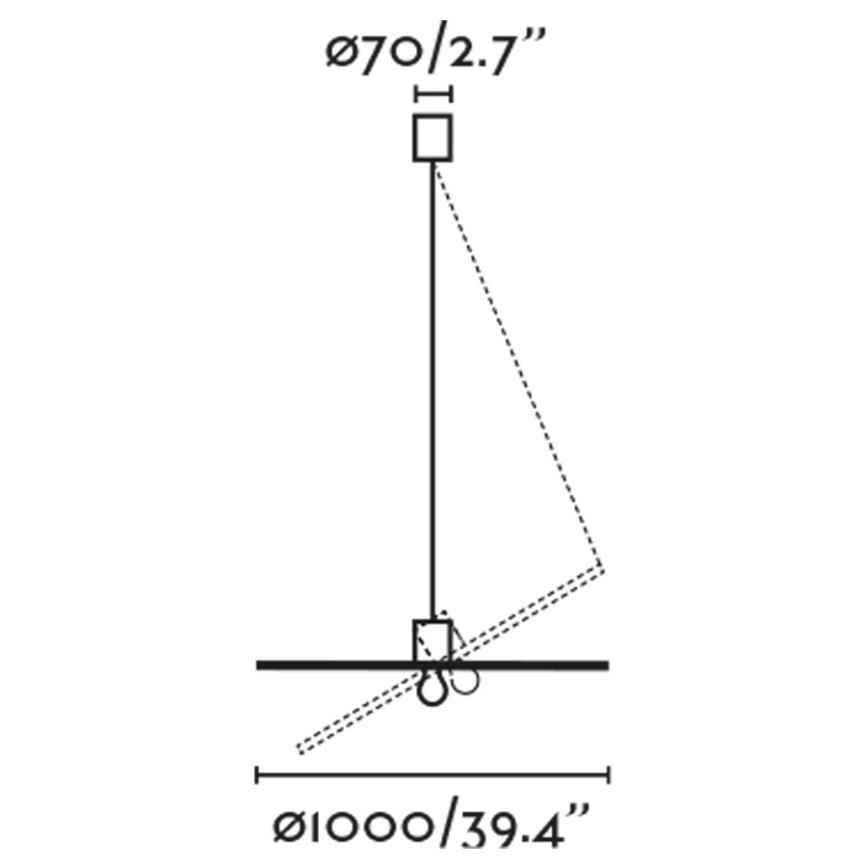 FARO 68590-70 - Kattokruunu johdossa COSTAS 1xE27/15W/230V d. 100 cm musta/rottinki