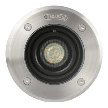 FARO 70310 - GEISER maahan upotettava, ajoneuvojen kuormitusta kestävä ulkovalaisin 1xGU10/8W/230V IK08 IP67, ruostumaton teräs