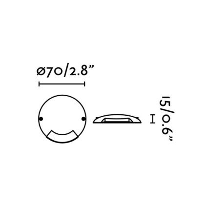 FARO 70546 - LED-ulkovalaisin upotettava KEENAN-2 LED/0,5W/12V IP67
