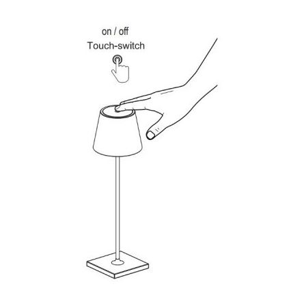 FARO 70776 - LED LED Himmennettävä kosketuslamppu ulkokäyttöön TOC LED/2,2W/230V IP54