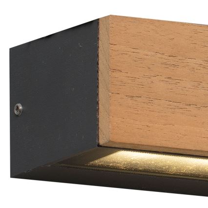 FARO 71898 - LED-ulkoseinävalaisin LAKO LED/8W/230V IP65 musta/puu