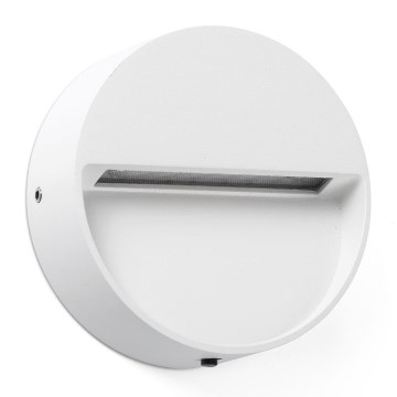 FARO 71961 - DUNE portaiden LED-valaisin LED/3W/230V 2200/2700/3200/4000K IP65 valkoinen, pyöreä