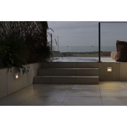 FARO 71964 - DUNE LED-porrasvalaisin LED/3W/230V 2200/2700/3200/4000K IP65 valkoinen neliö