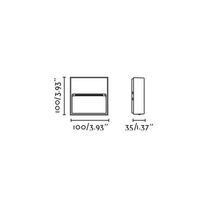FARO 71964 - DUNE LED-porrasvalaisin LED/3W/230V 2200/2700/3200/4000K IP65 valkoinen neliö