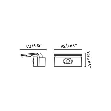 FARO 74456 - LUMA LED-aurinkokäyttöinen seinävalaisin anturilla LED/5W/3,7/230V IP65 antrasiitti