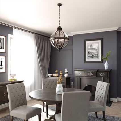 Feiss - Kattokruunu ketjussa ADAMS 4xE14/60W/230V pronssi