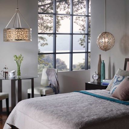 Feiss - Varrellinen kattokruunu ARABESQUE 4xE27/60W/230V kultainen