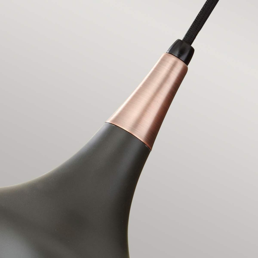 Feiss - riippuvalaisin BESO, 1 x E27 / 60 W / 230 V, Ø 17,9 cm, musta/kupari
