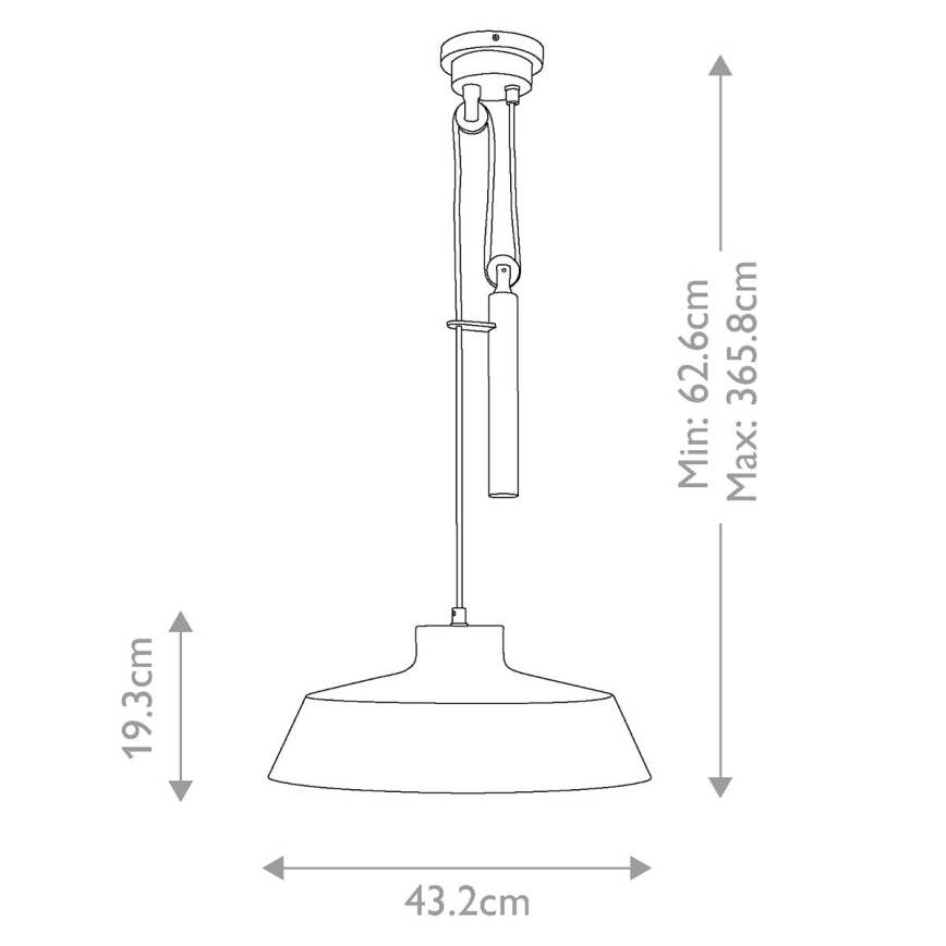 Feiss - Kattokruunu johdossa CANDOR 1xE27/60W/230V