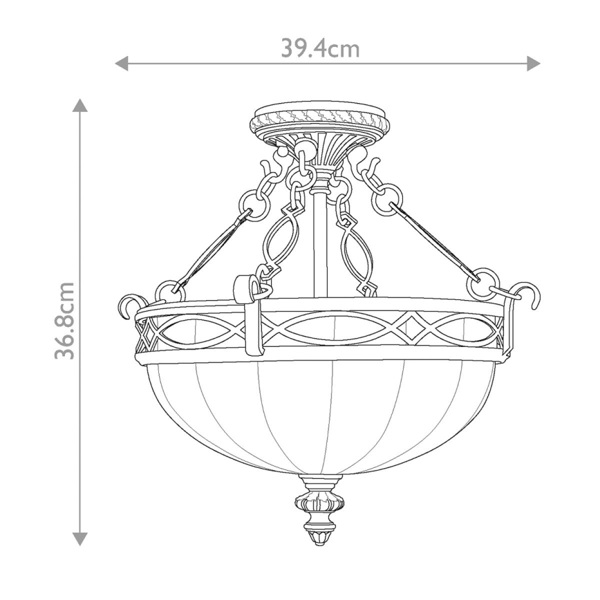 Feiss - Kiinteä kattokruunu DRAWING ROOM 2xE27/60W/230V