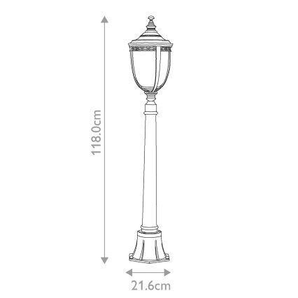 Feiss - Ulkovalaisin ENGLISH BRIDLE 3xE14/60W/230V IP44
