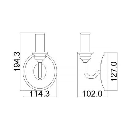 Feiss - Seinävalaisin HARTSVILLE 1xE14/40W/230V beige/ruskea