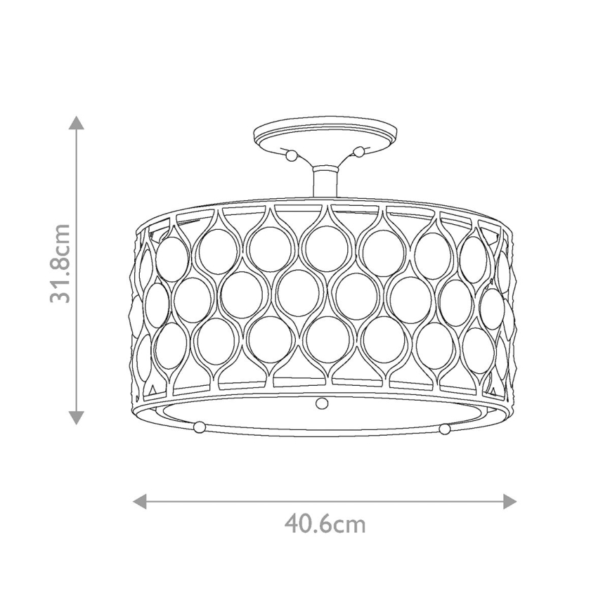 Feiss - Kiinteä kattokruunu LUCIA 3xE27/60W/230V