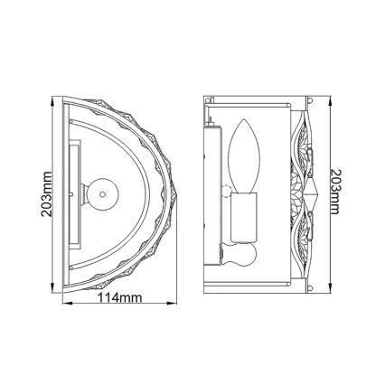 Feiss - Seinävalaisin LUCIA 1xE14/40W/230V