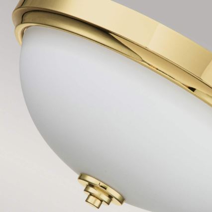 Feiss - Kylpyhuoneen kattovalaisin MALIBU 2xE27/60W/230V IP44 kultainen