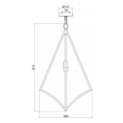 Feiss - Kattokruunu ketjussa NICO 1xE27/60W/230V