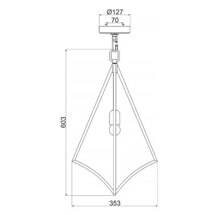 Feiss - Kattokruunu ketjussa NICO 1xE27/60W/230V