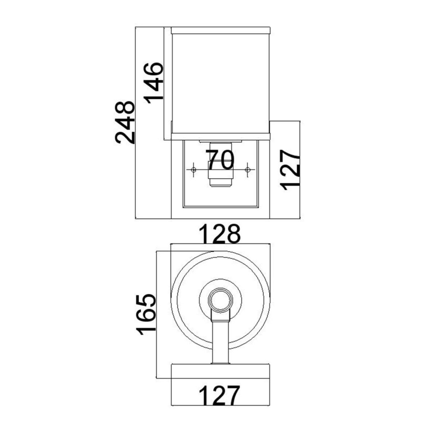 Feiss - Seinävalaisin PROSPECT PARK 1xE27/60W/230V kiiltävä kromi