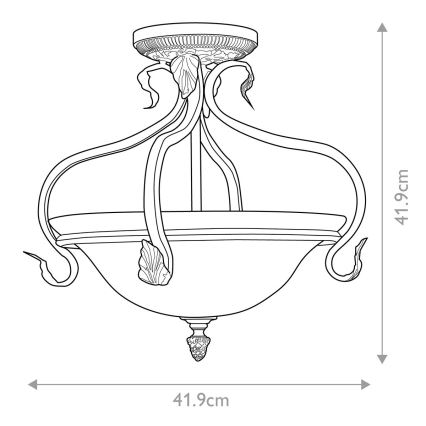 Feiss - Kiinteä kattokruunu SONOMA VALLEY 3xE27/60W/230V