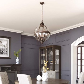 Feiss - Kattokruunu ketjussa ADAMS 4xE14/60W/230V pronssi