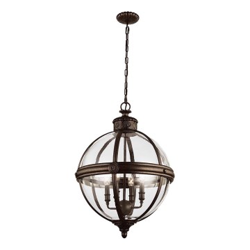 Feiss - Kattokruunu ketjussa ADAMS 4xE14/60W/230V pronssi