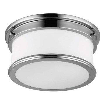 Feiss – PAYNE-kylpyhuoneen kattovalaisin 2xE27/60W/230V IP44, mattakromi