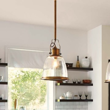 Feiss - Riippukattokruunu HOBSON 1xE27/60W/230V pronssi