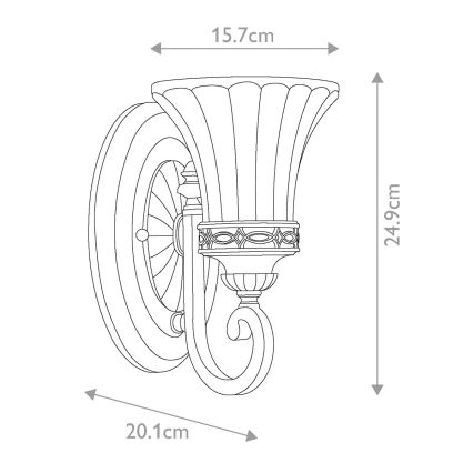 Feiss - Seinävalaisin DRAWING ROOM  1xE27/60W/230V