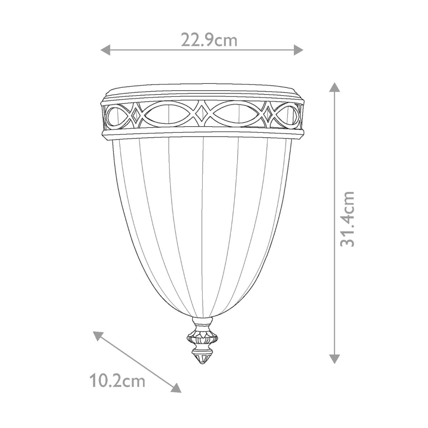 Feiss - Seinävalaisin DRAWING ROOM 1xE27/60W/230V pronssi