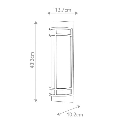 Feiss - Seinävalaisin FUSION 2xE27/60W/230V