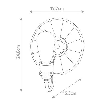 Feiss - Seinävalaisin URBAN RENEWAL 1xE27/100W/230V pronssi