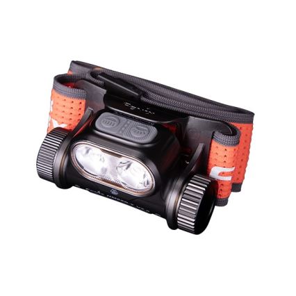 Fenix HM65RTV20BLC- LED Himmennettävä ladattava otsalamppu LED/USB/2xCR123A IP68 3400 mAh musta/oranssi
