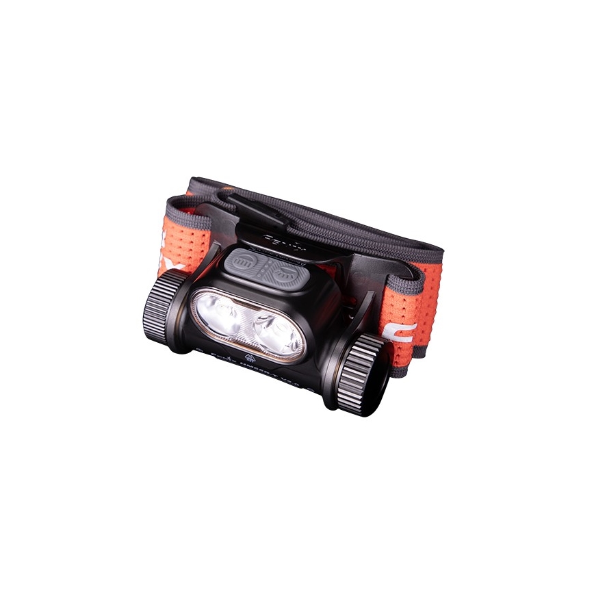 Fenix HM65RTV20BLC- LED Himmennettävä ladattava otsalamppu LED/USB/2xCR123A IP68 3400 mAh musta/oranssi