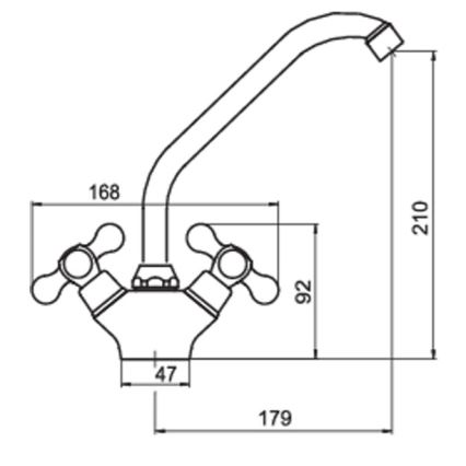 FERRO - Keittiöhana ANTICA, pronssinvärinen