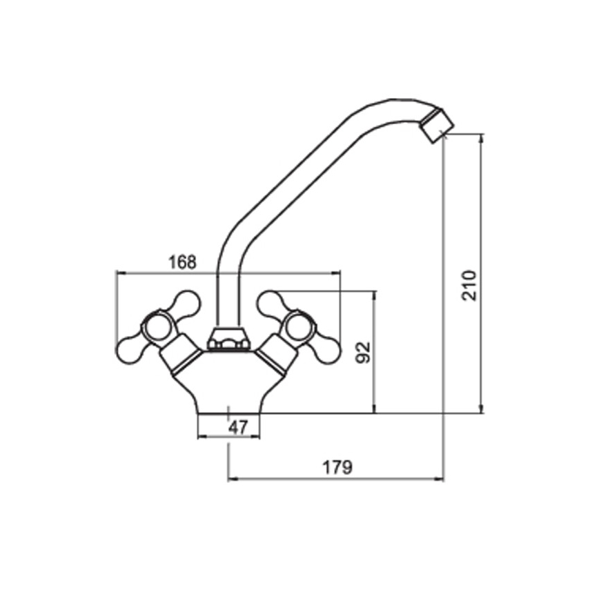 FERRO - Keittiöhana ANTICA, pronssinvärinen