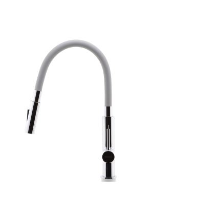 FERRO - Pesualtaan hana joustavalla kädellä kiiltävä kromi/harmaa