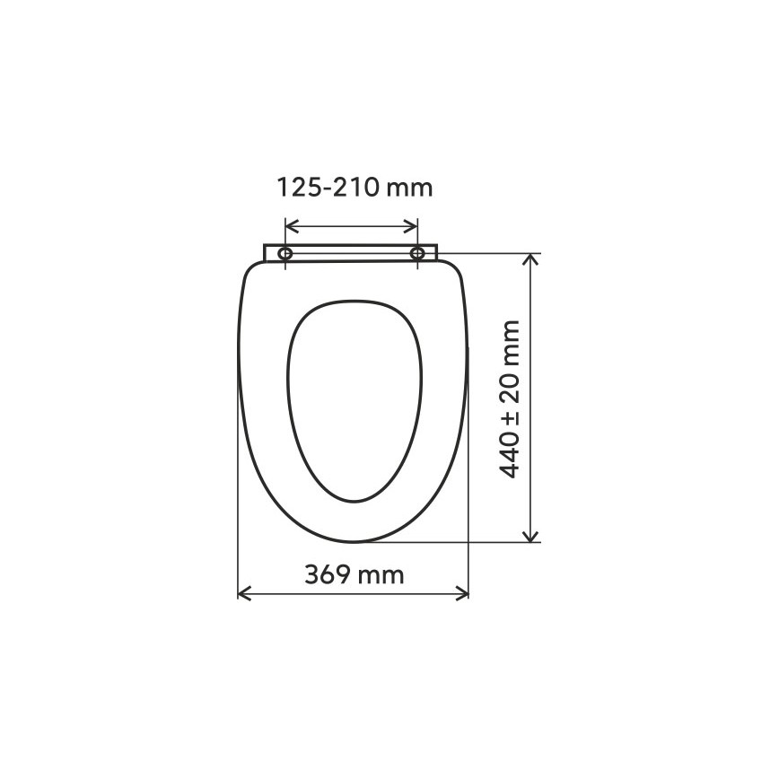 FERRO - WC-istuinkansi SoftClose, duroplast, musta