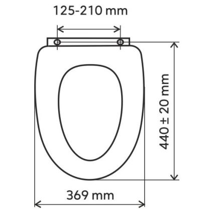 FERRO - WC-istuinkansi SoftClose duroplastinen/valkoinen