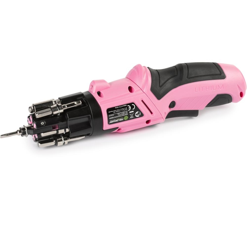 Fieldmann - Akku-ruuvimeisseli 3,6V 1300 mAh vaaleanpunainen