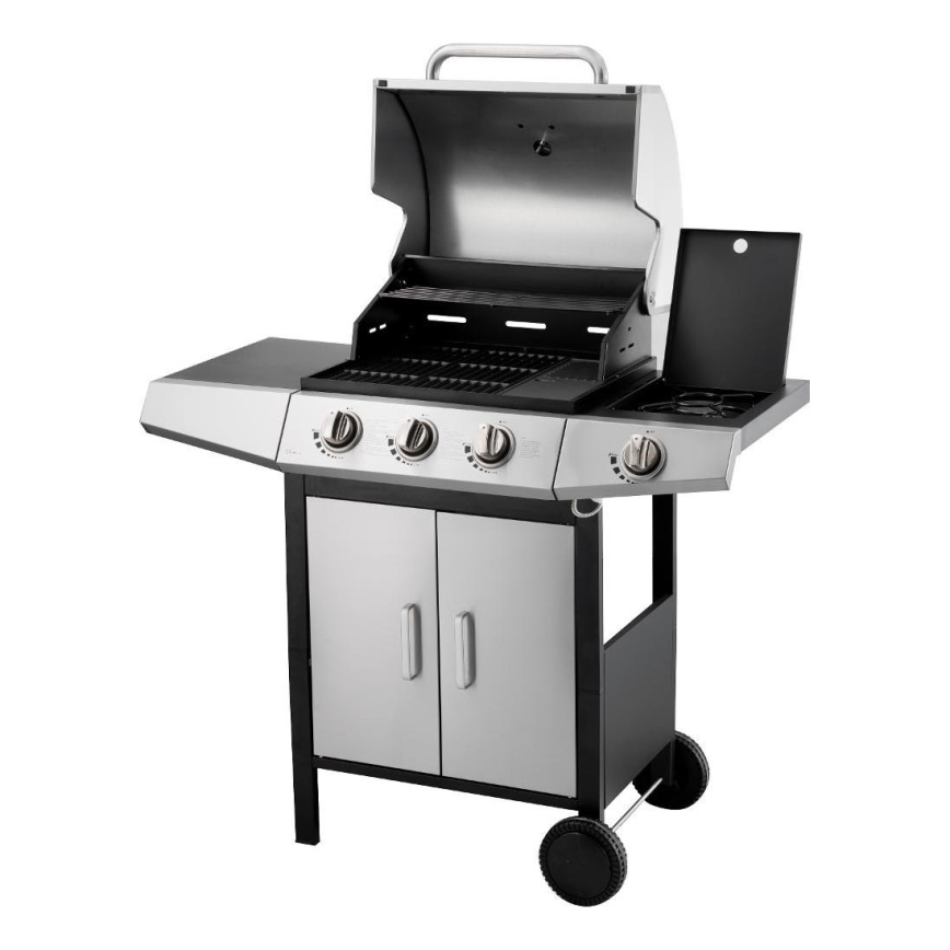 Fieldmann - Kaasugrilli 4x poltin mattakromi/musta