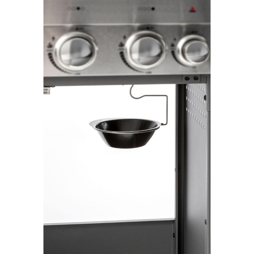 Fieldmann - Kaasugrilli 5-polttimoinen mattakromi