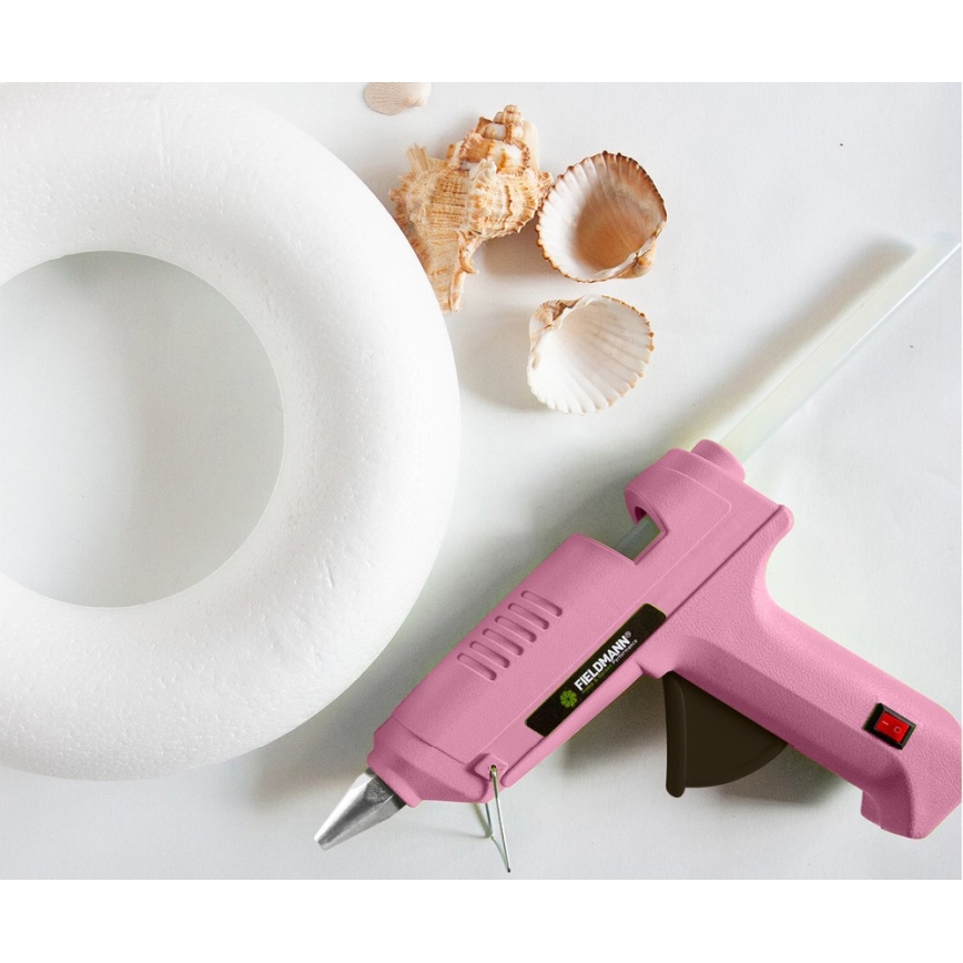 Fieldmann - Kuumaliimapistooli 100W/230V pinkki