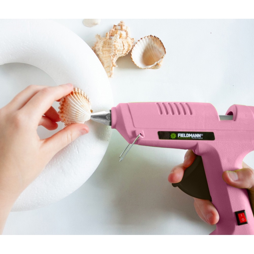 Fieldmann - Kuumaliimapistooli 100W/230V pinkki