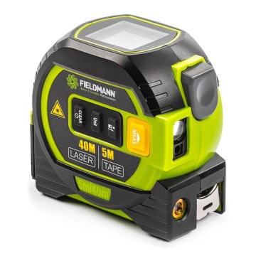 Fieldmann - Laseretäisyysmittari LED-näytöllä ja rulettimittarilla 2xAA