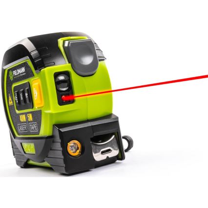 Fieldmann - Laseretäisyysmittari LED-näytöllä ja rulettimittarilla 2xAA