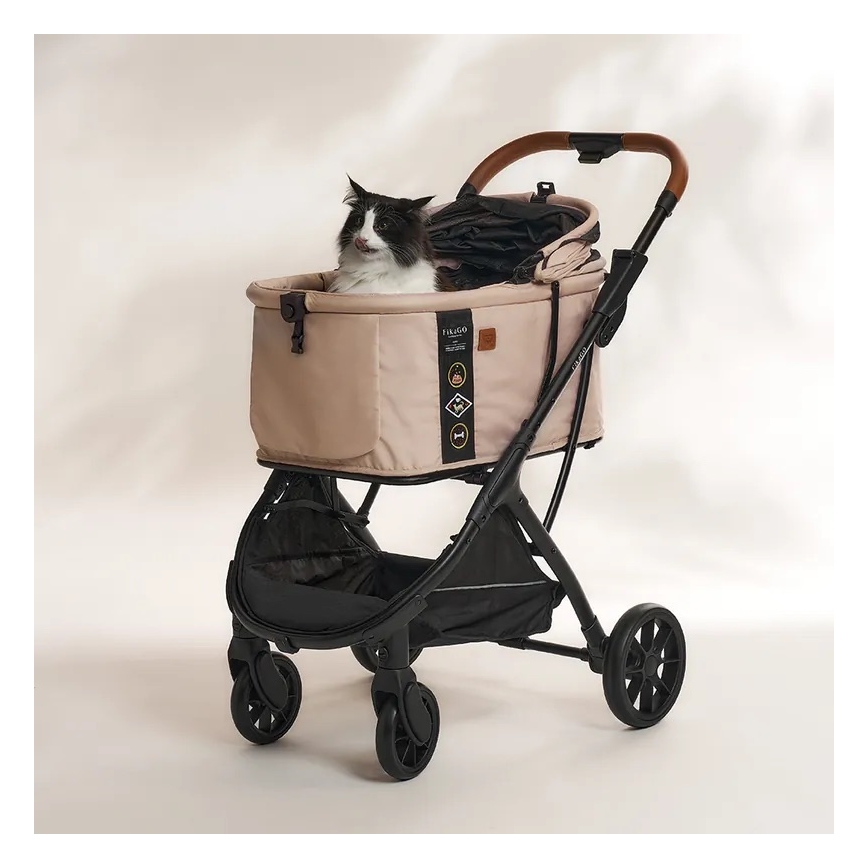 Fikago - Lastenrattaat koirille ja kissoille AGILE HUGGY beige